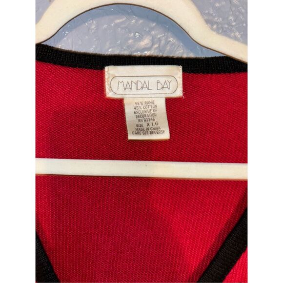 Festive Red Snowman Cardigan - Picture 2 of 3